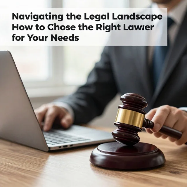 Navigating the Legal Landscape: How to Choose the Right Lawyer for Your Needs